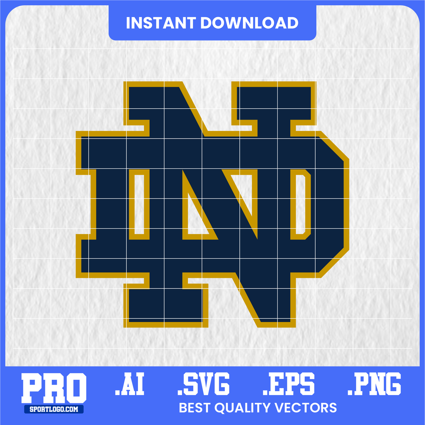 Notre Dame Leprechaun Vector Logo | SVG, PNG, EPS, AI Files for Instant Download