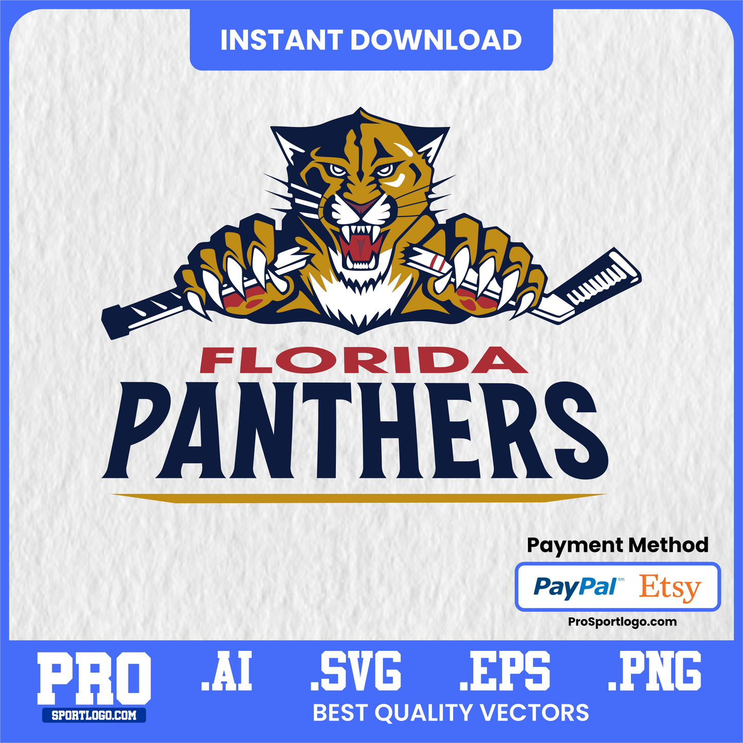 Florida Tech Panthers Digital Poster – Printable College Mascot Wall Art (Instant Download)