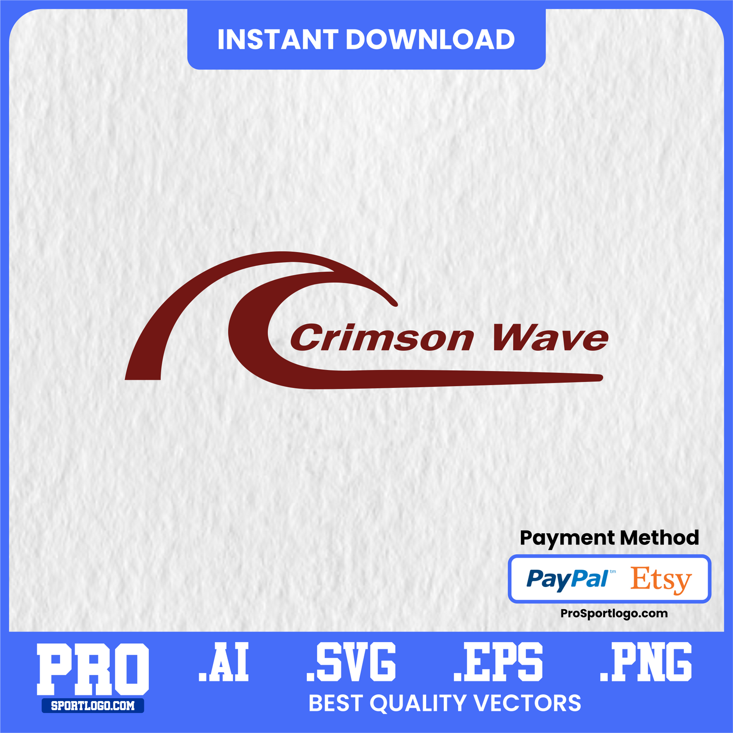 Calumet Crimson Wave Logo, Vector File, PDF, AI, PNG