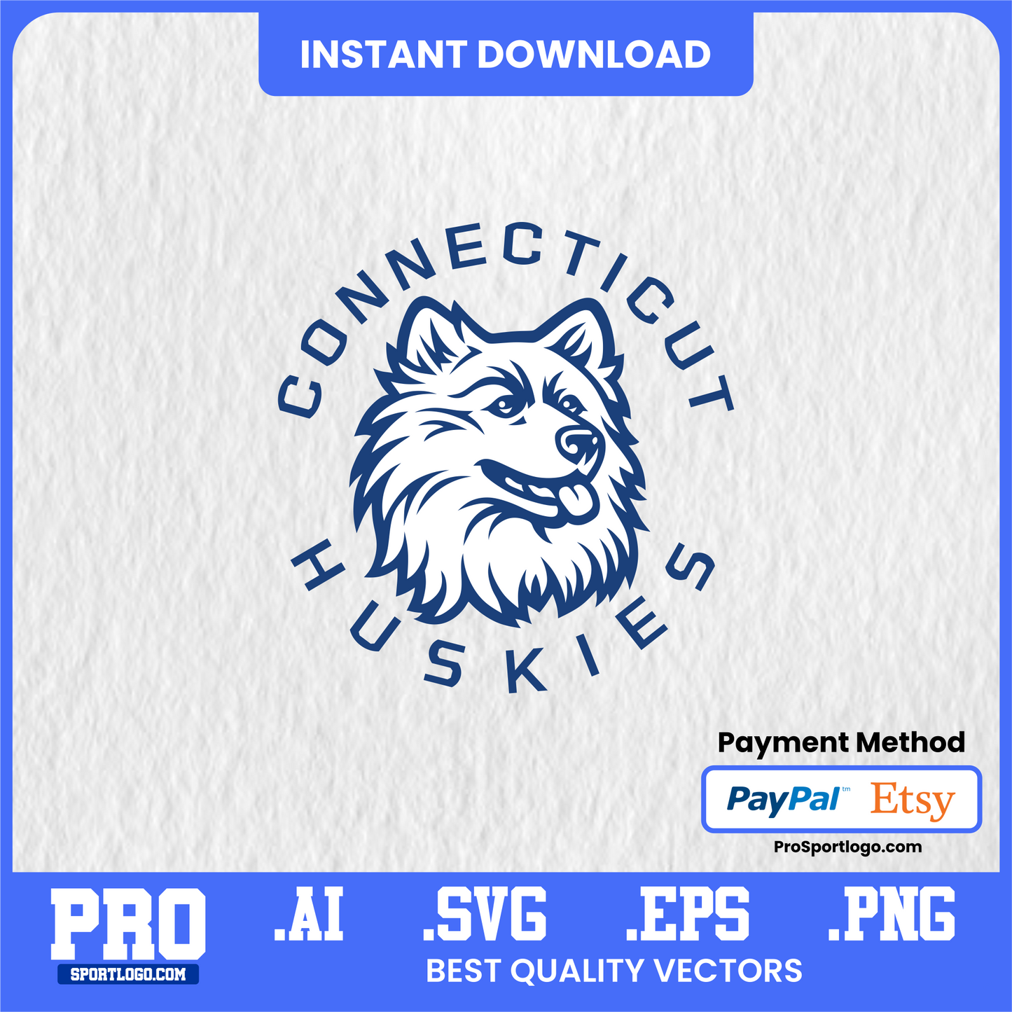 Connecticut Huskies SVG Bundle – NCAA Team Logo for Cricut, Silhouette, and Sublimation Design
