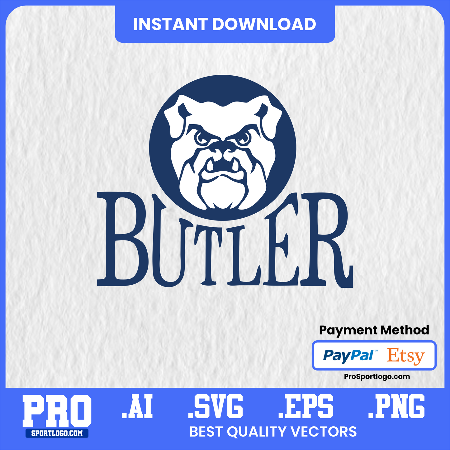 Butler University Emblem, High‑Resolution Digital Design, PDF, AI, PNG