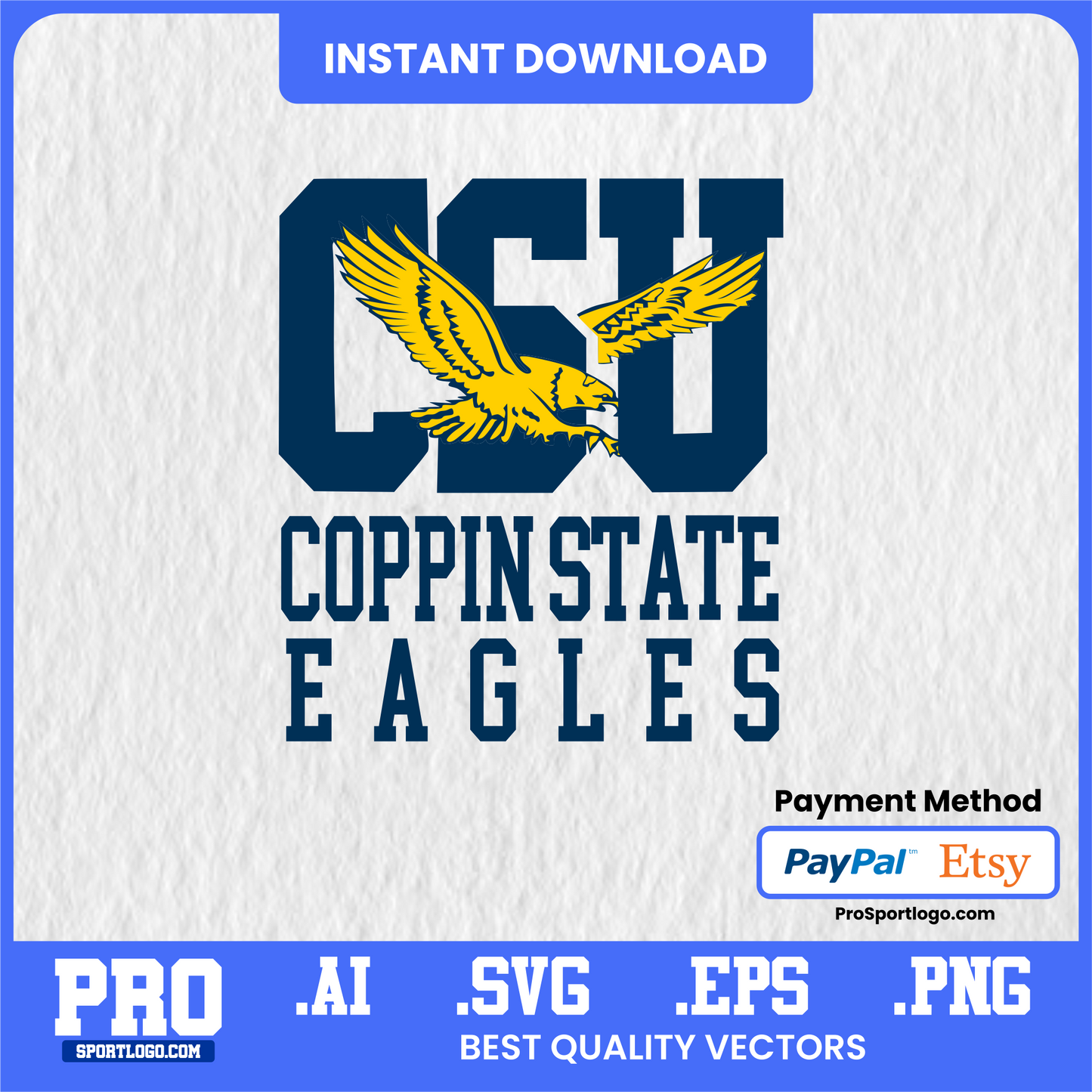 Coppin State Eagles Digital Poster – NCAA Wall Art for Dorms, Offices, & Fan Spaces