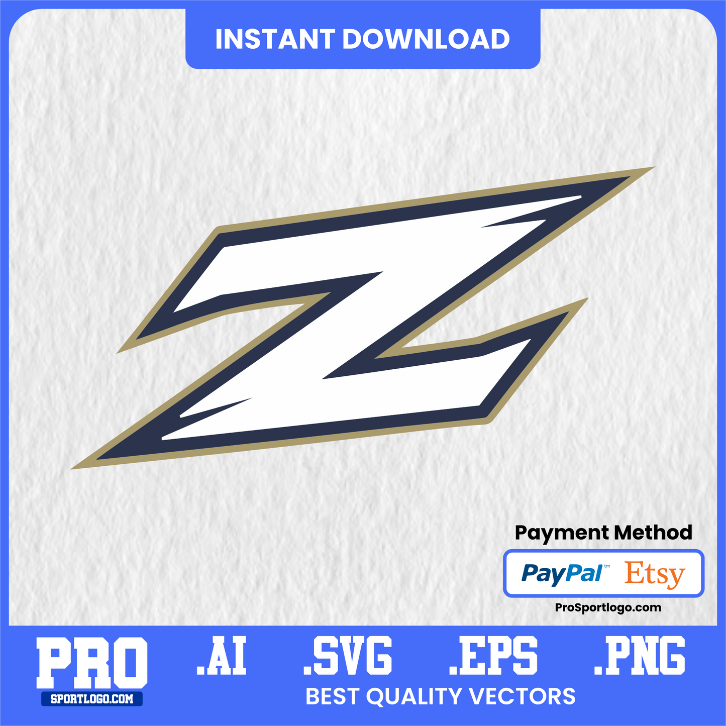 Akron Zips, Vector SVG AI PNG EPS, High-Quality NCAA Digital Download, Cricut Ready