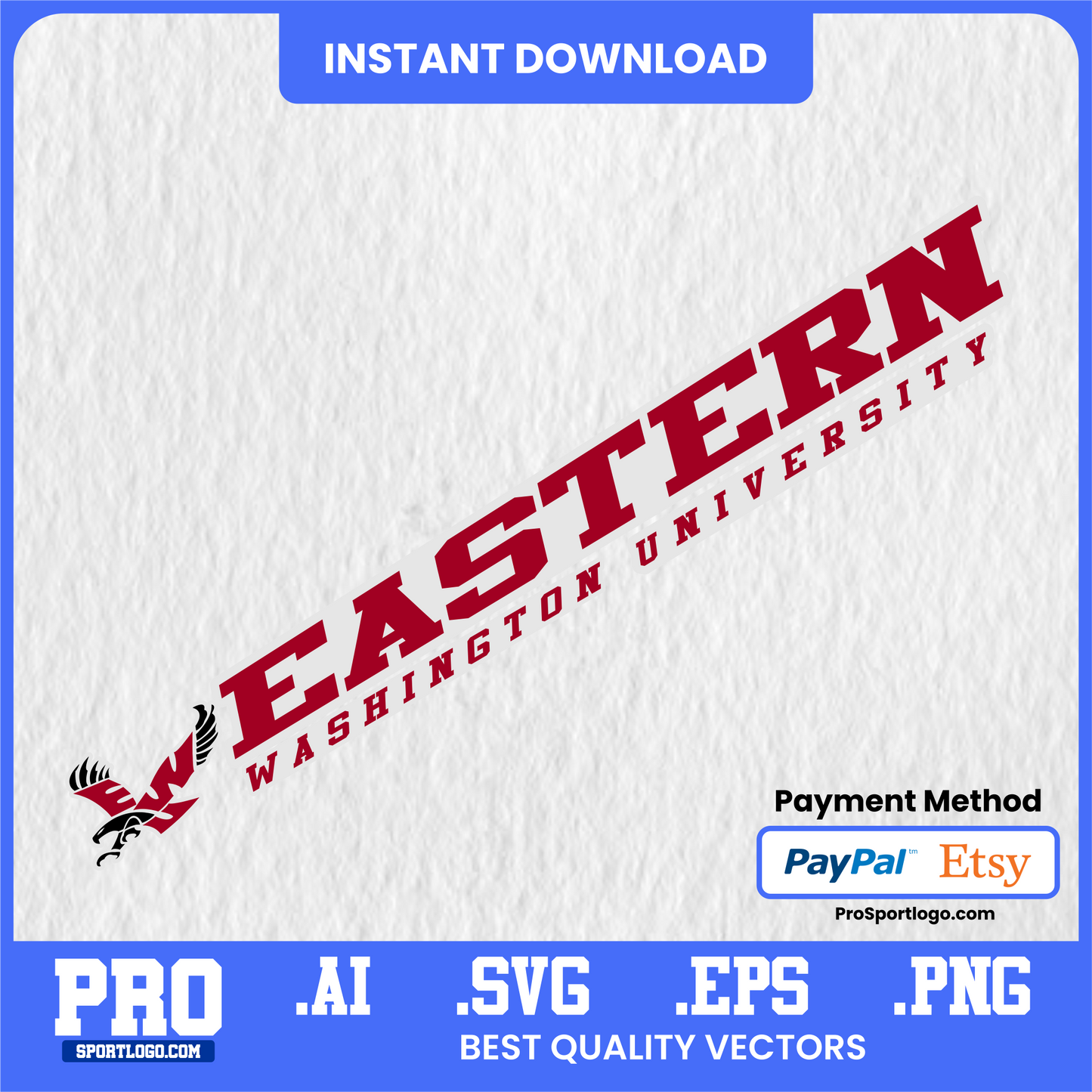 Eastern Washington Eagles Printable Wall Art – Bold College Spirit Poster