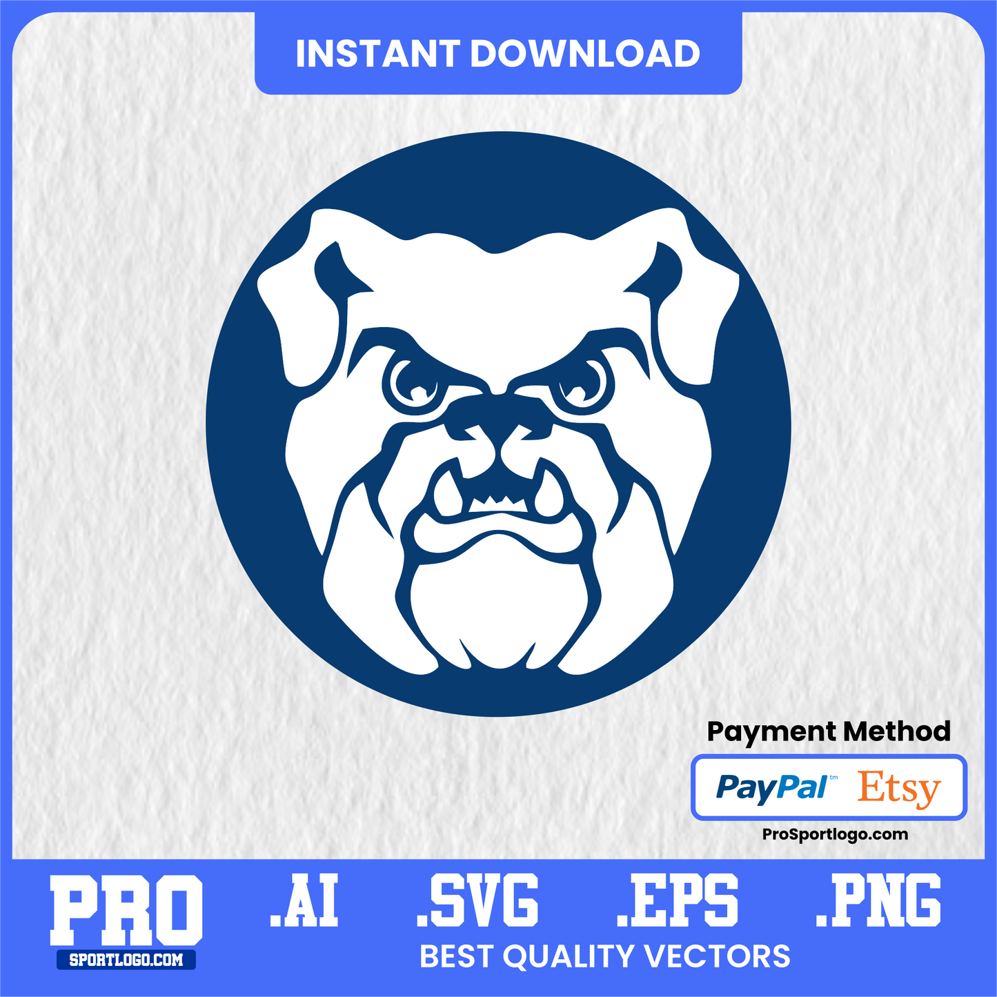 Butler Blue IV Mascot Art, Editable Graphic, PDF, AI, PNG