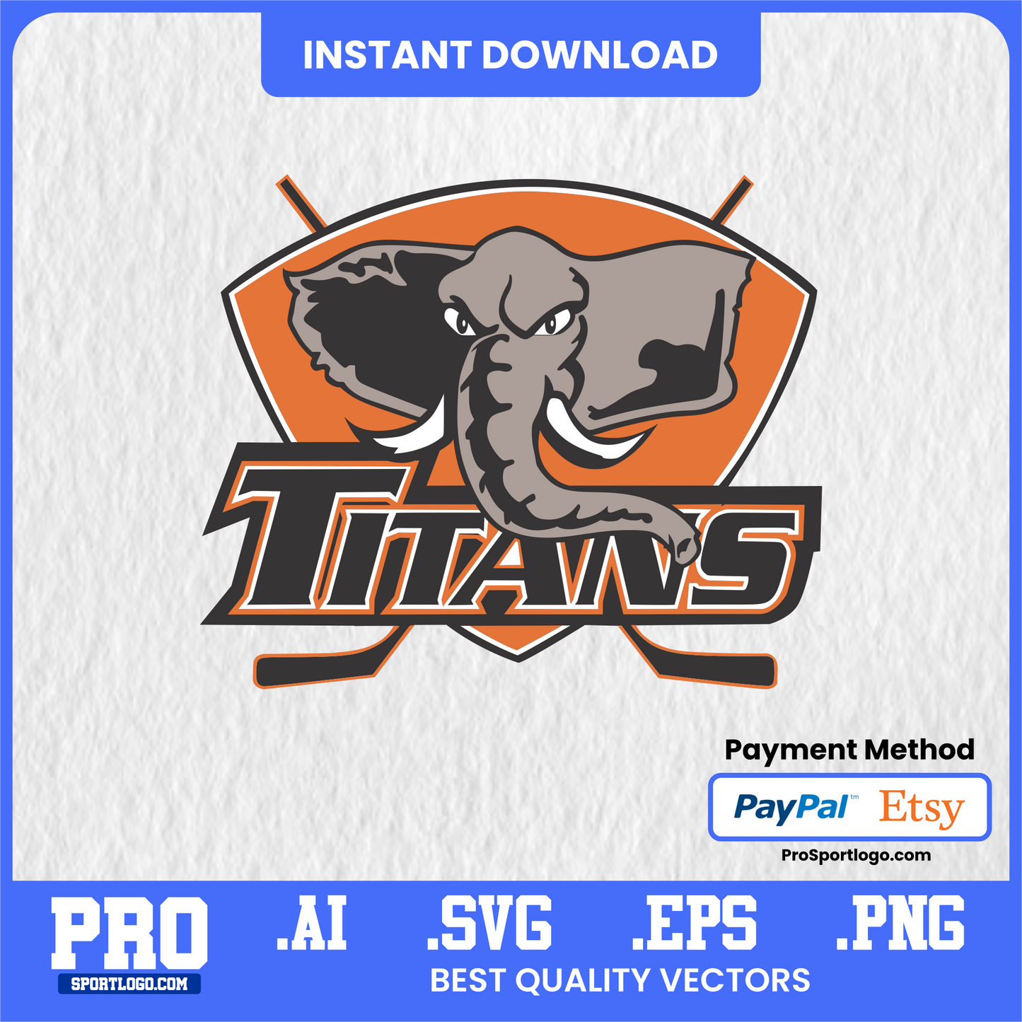 Tuffy the Titan Mascot Art, Editable Graphic, PDF, AI, PNG