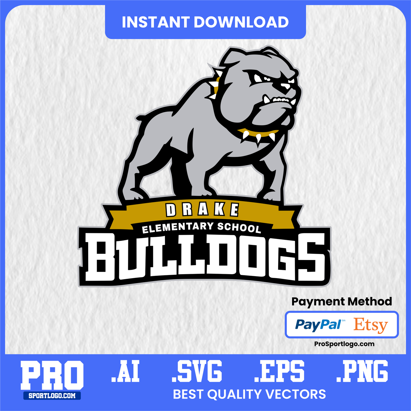 Drake Bulldogs Digital Apparel Design – Sublimation Graphic for Merch