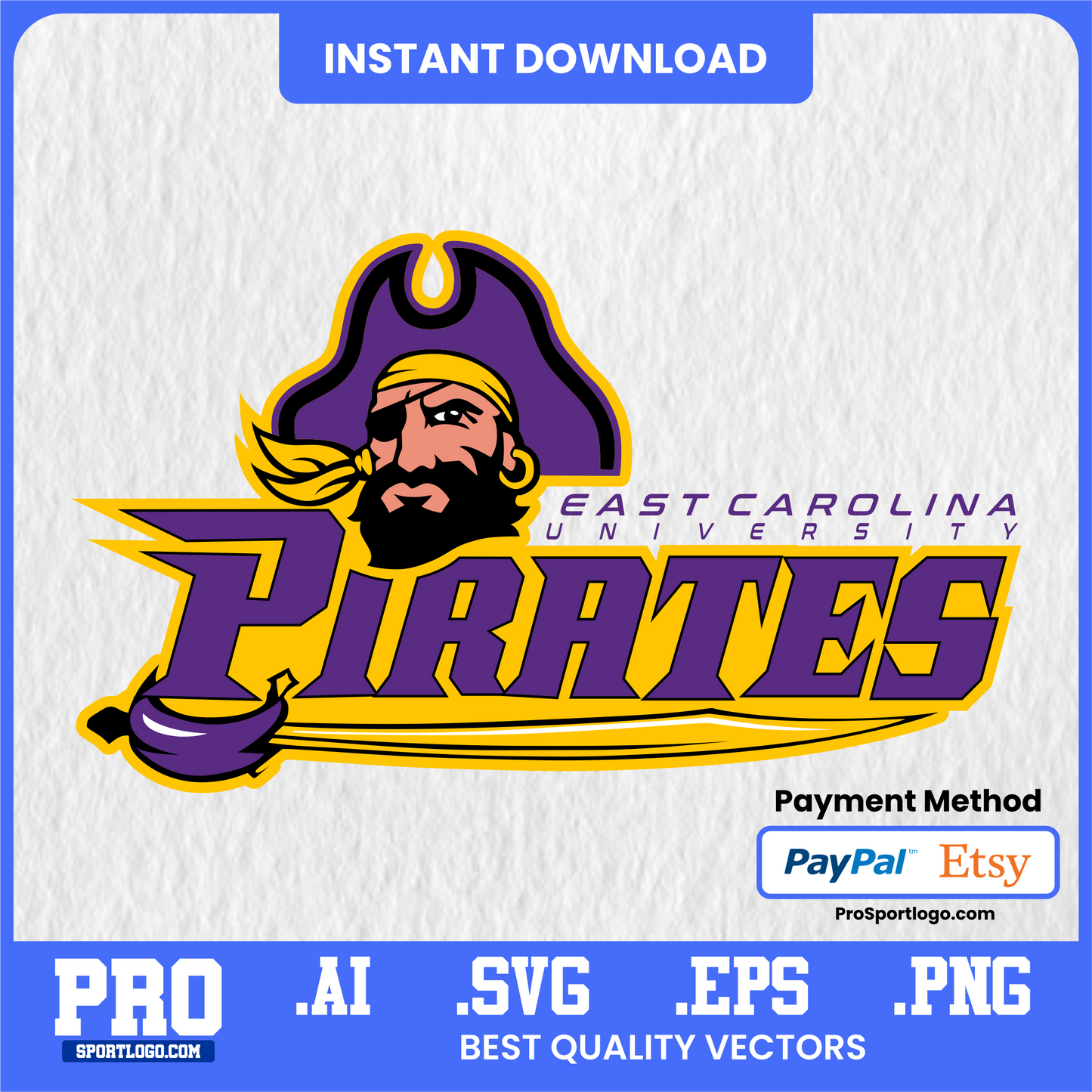 East Carolina Pirates Wall Art – NCAA Fan Printable Poster Download