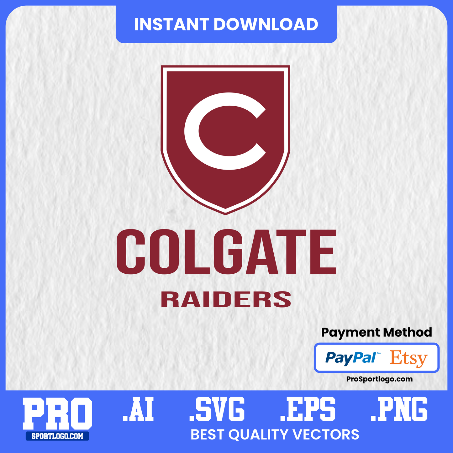 Colgate Raiders Vector Logo – Editable AI & SVG Files for Merch Design