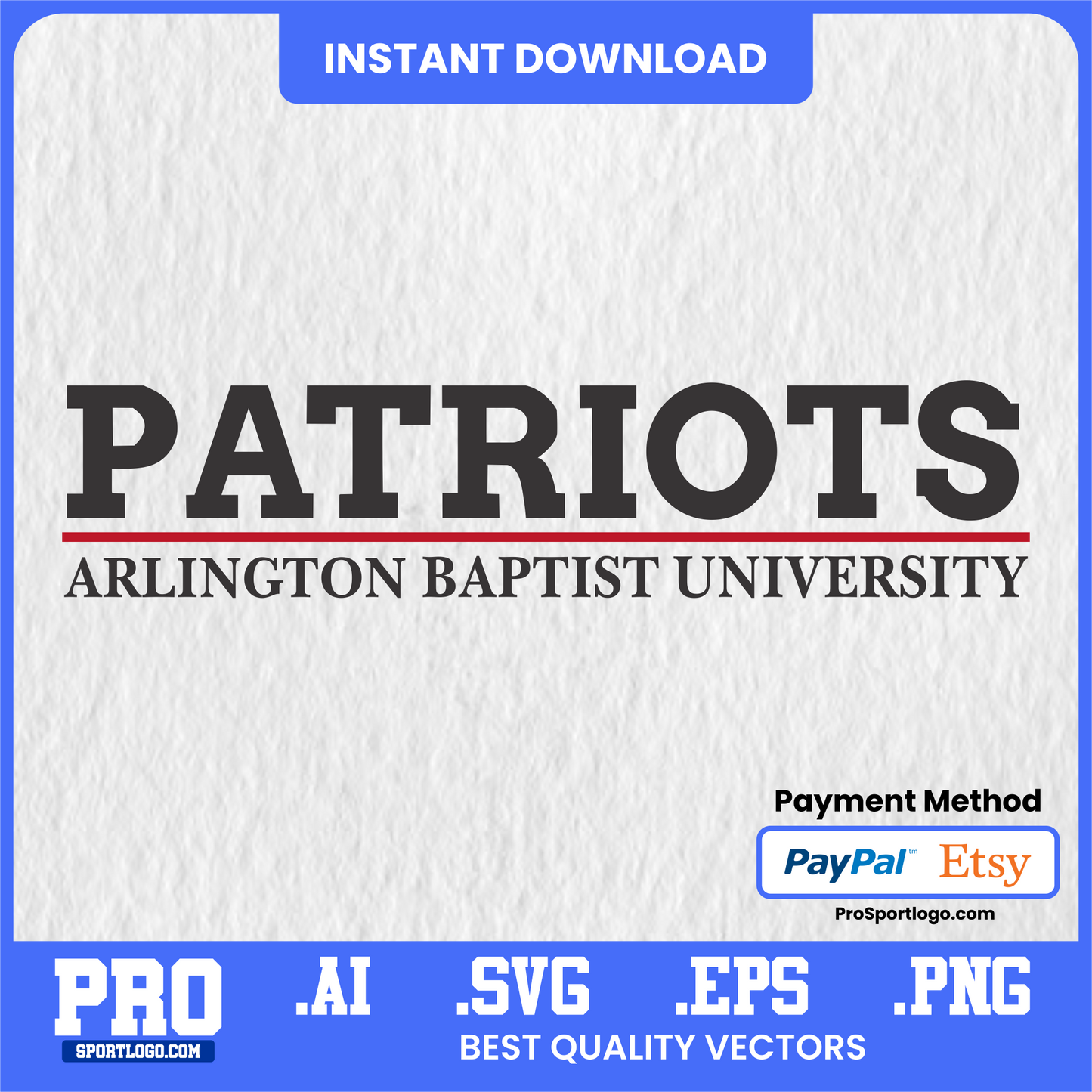 Arlington Baptist Patriots Game Day Banner, Editable Vector, PDF, AI, PNG
