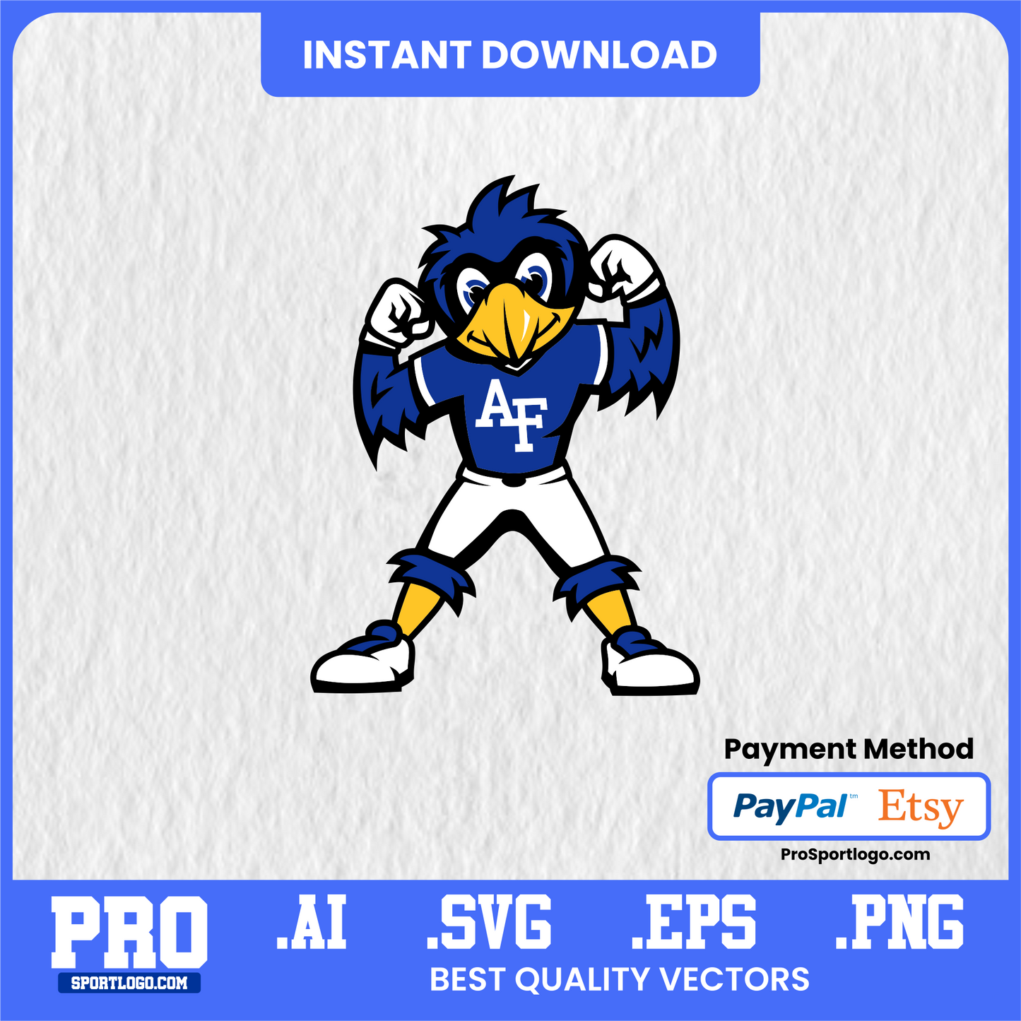Air Force Falcons, Vector Logo SVG AI PNG EPS, Digital Cutting File, Cricut Ready