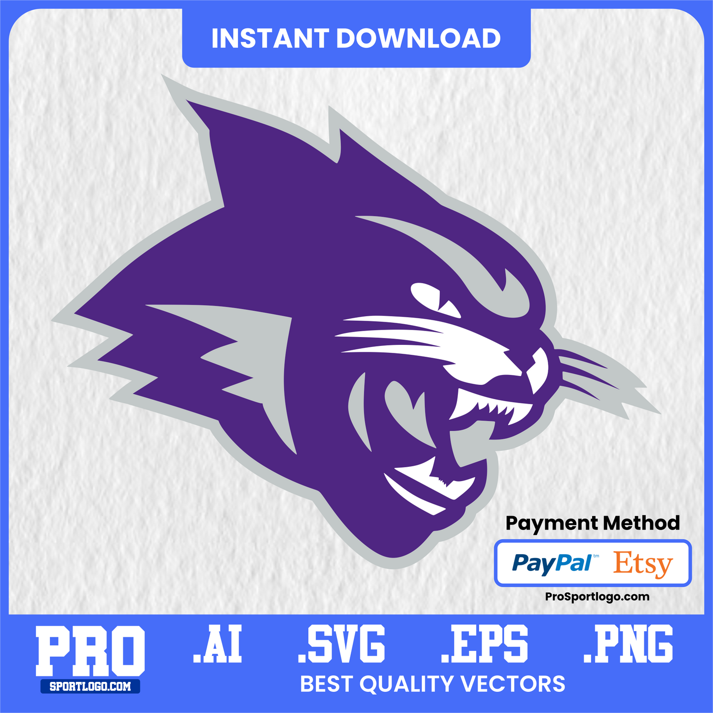 Abilene Christian Wildcats, SVG PNG AI EPS Format, Digital Logo Files, for Cricut Silhouette