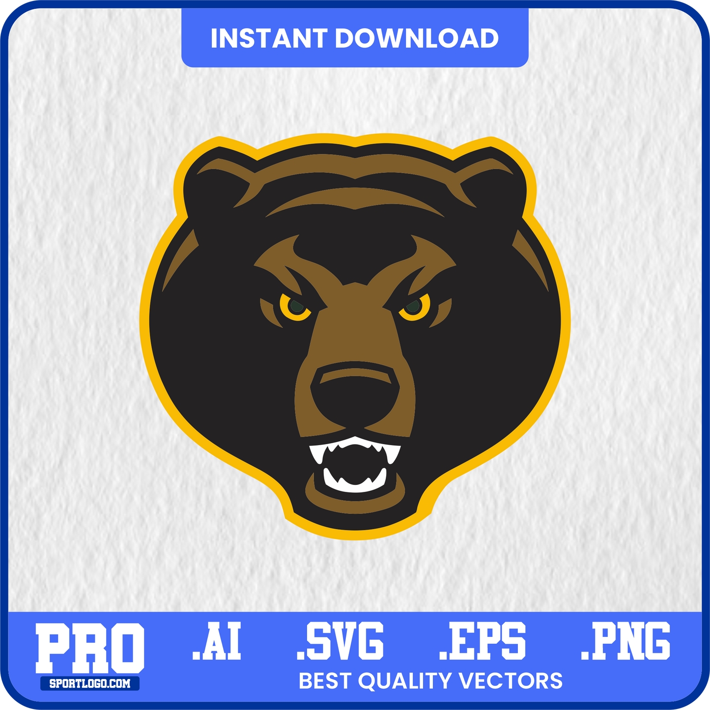Baylor Bears Head Vector SVG | High-Quality Mascot Design for Cricut & Print