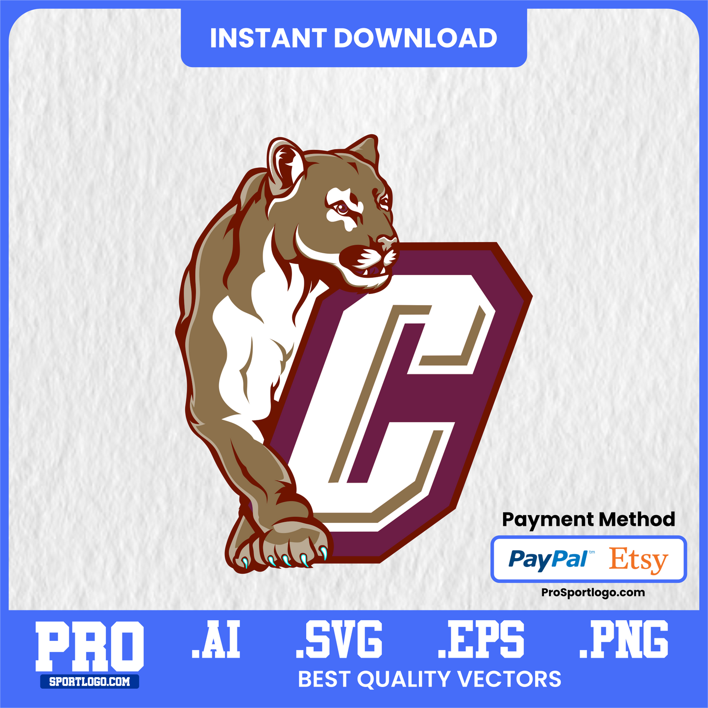 Charleston Cougars PNG – High‑Resolution Transparent Logo for Merch & Print