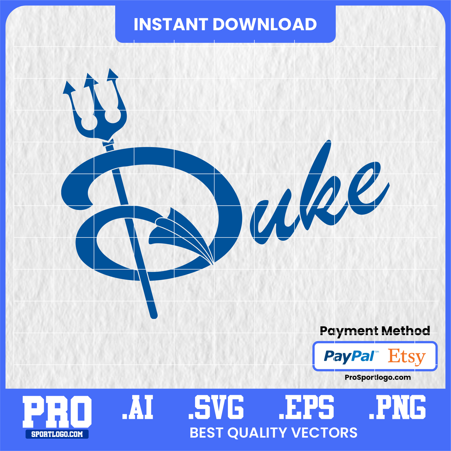 Duke Blue Devils SVG logo — digital vector file for Cricut, Silhouette, vinyl cutting, t-shirts, decals, and DIY crafts