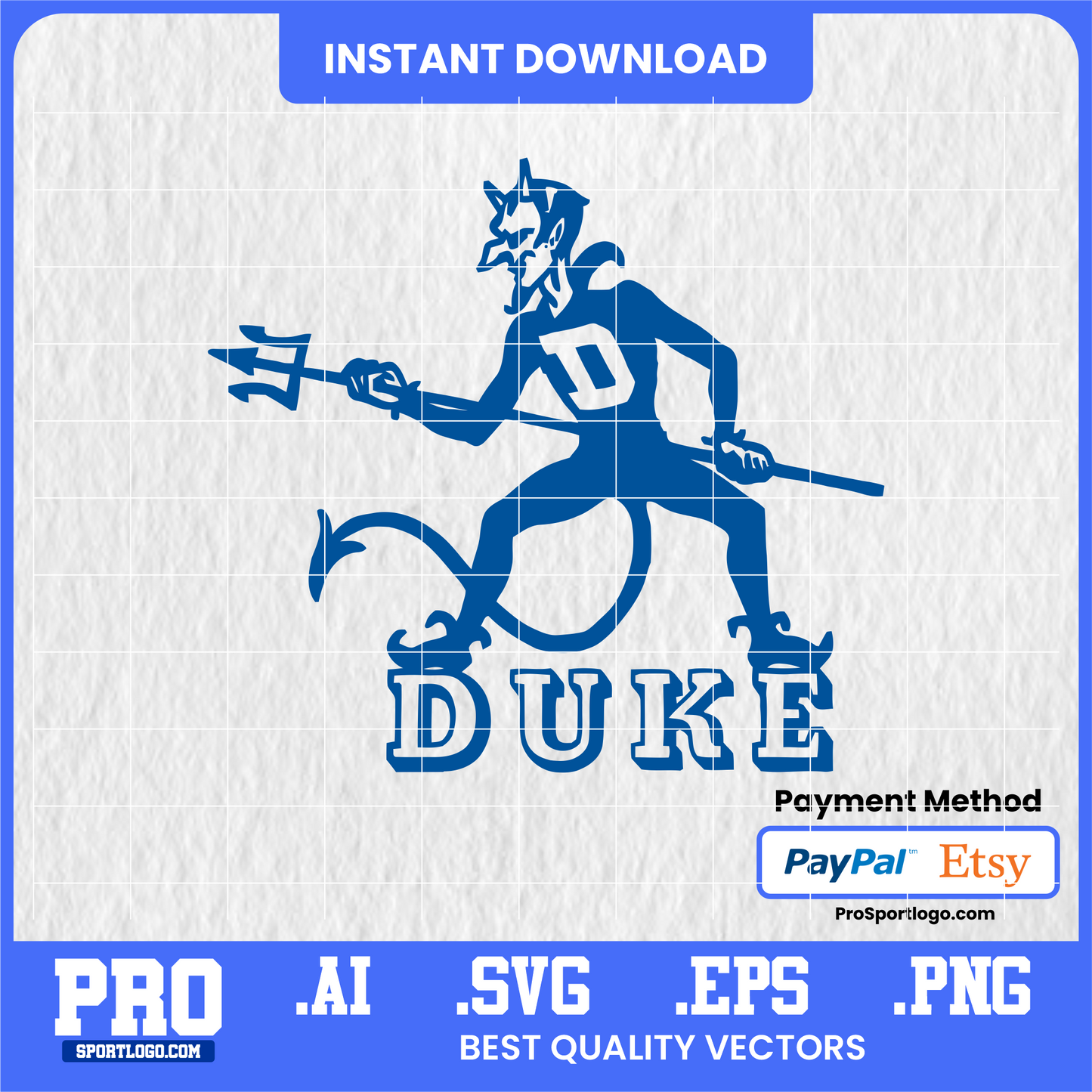 Duke Blue Devils SVG logo — digital vector file for Cricut, Silhouette, vinyl cutting, t-shirts, decals, and DIY crafts
