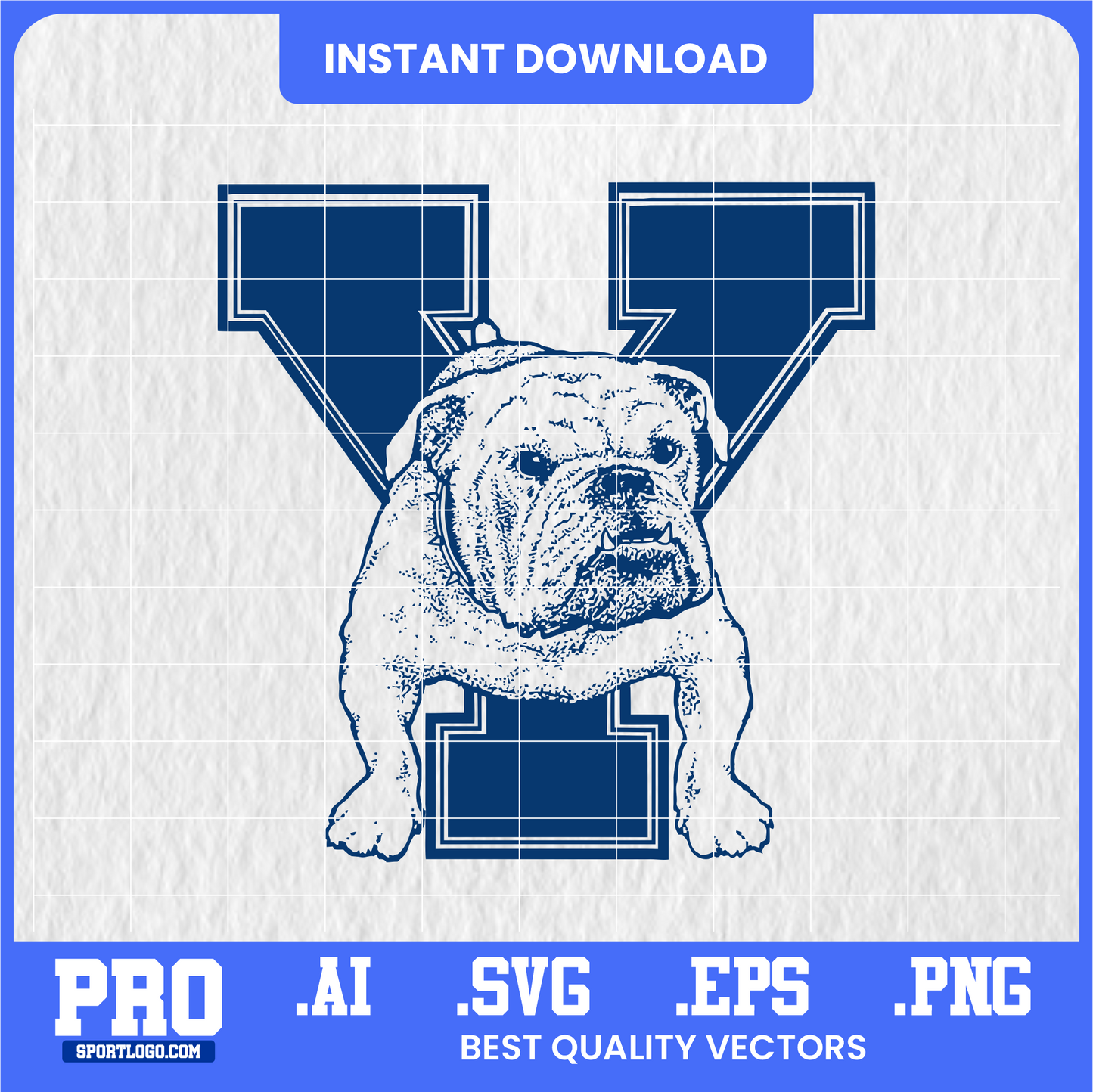 Yale Bulldogs SVG Design | PNG, EPS, AI Files for Personal Use Projects