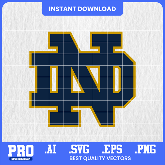 Notre Dame Leprechaun Vector Logo | SVG, PNG, EPS, AI Files for Instant Download