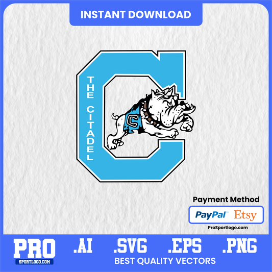 Citadel Bulldogs Digital Wall Art – Printable College Sports Poster