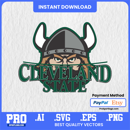 Cleveland State Vikings Wall Art – Printable College Poster for Sports Fans