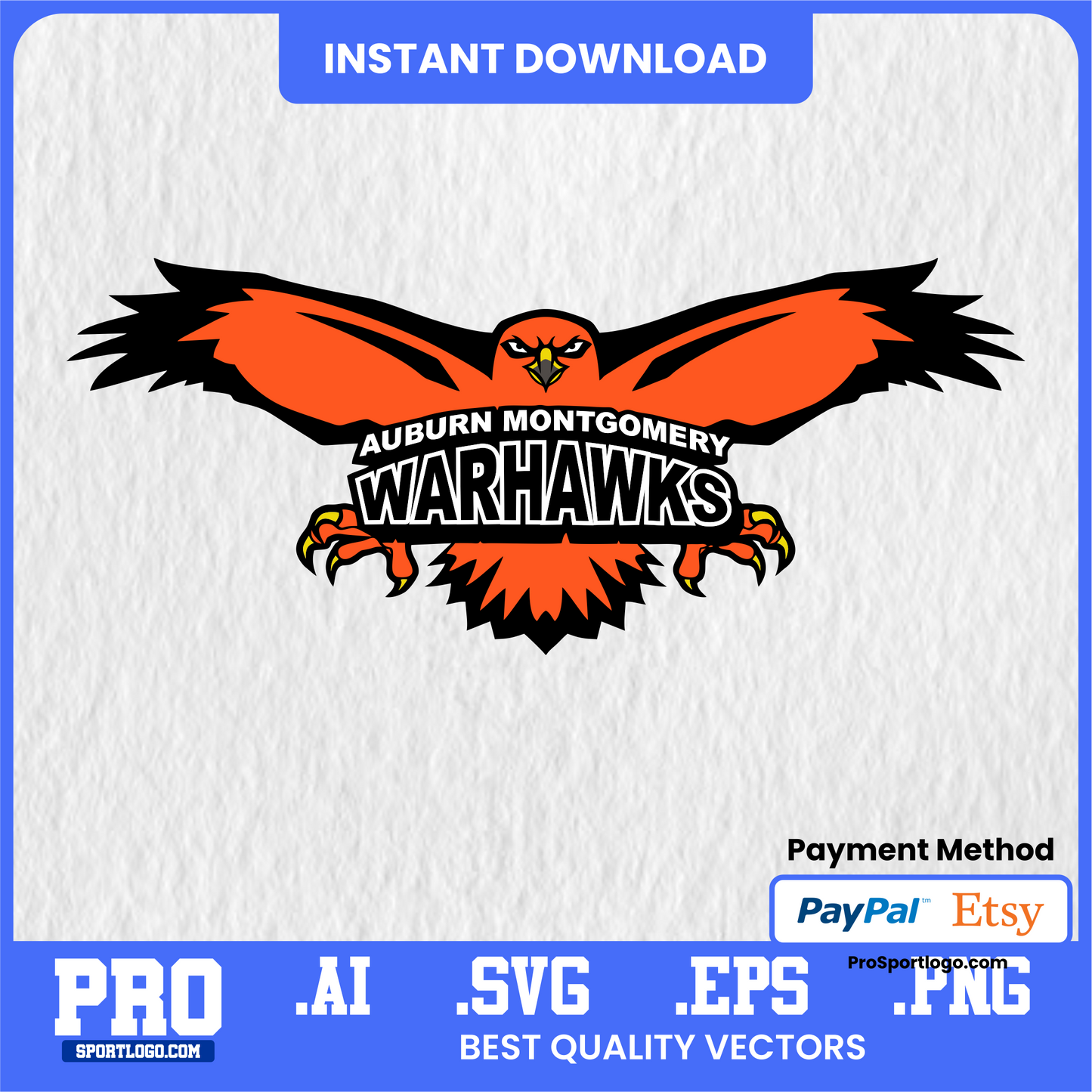 Auburn Montgomery Warhawks Logo, Vector File, PDF, AI, PNG