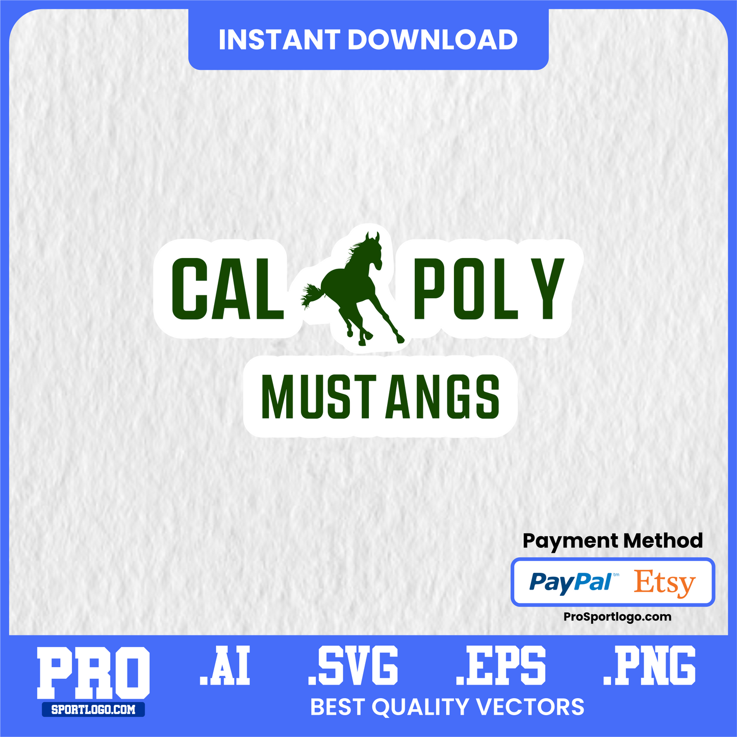 Cal Poly Mustangs Logo, Vector File, PDF, AI, PNG