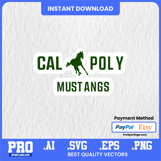 Cal Poly Mustangs Logo, Vector File, PDF, AI, PNG