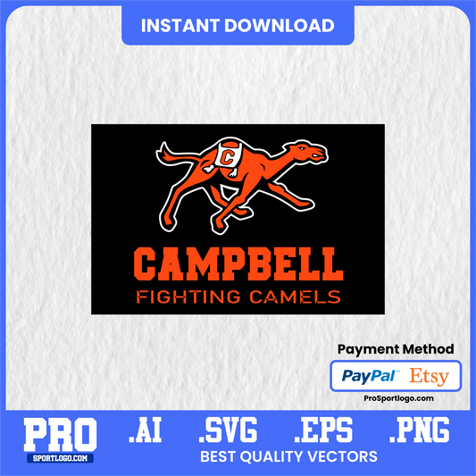 Campbell Fighting Camels Logo, Vector File, PDF, AI, PNG