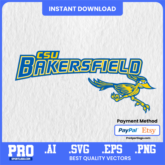Cal State Bakersfield Roadrunners Logo, Vector File, PDF, AI, PNG