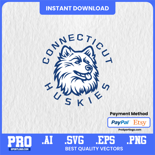 Connecticut Huskies SVG Bundle – NCAA Team Logo for Cricut, Silhouette, and Sublimation Design