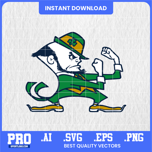 Notre Dame Fighting Irish Mascot SVG | Digital Vector for Cricut & Sublimation
