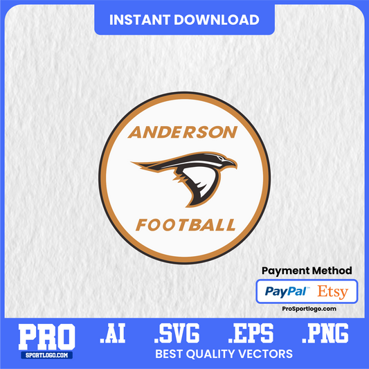 Anderson Ravens Team Emblem, Digital Download, PDF, AI, PNG