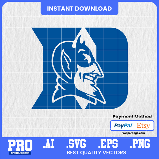 Duke Blue Devils SVG logo — digital vector file for Cricut, Silhouette, vinyl cutting, t-shirts, decals, and DIY crafts