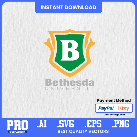 Bethesda University Emblem, High-Resolution Digital Design, PDF, AI, PNG