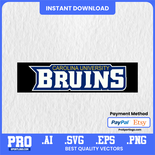 Carolina University Bruins Mascot Logo – Editable SVG for Apparel