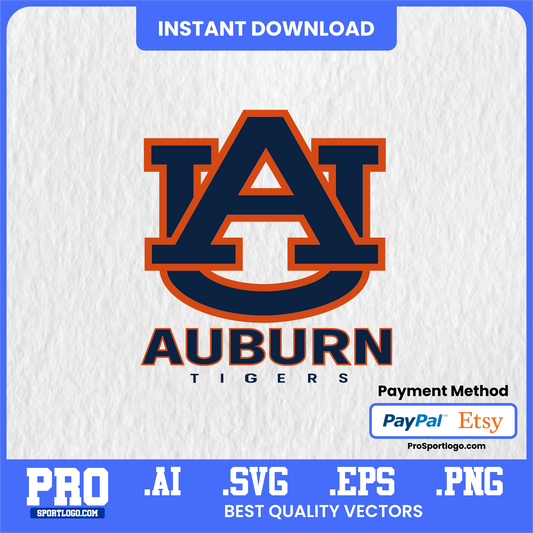 Auburn Tigers Team Emblem, Digital Download, PDF, AI, PNG