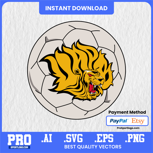 Arkansas–Pine Bluff Golden Lions Team Emblem, Digital Download, PDF, AI, PNG