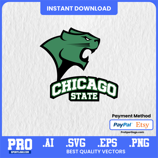 Chicago State Cougars Logo Bundle – High-Quality PNG & SVG Files