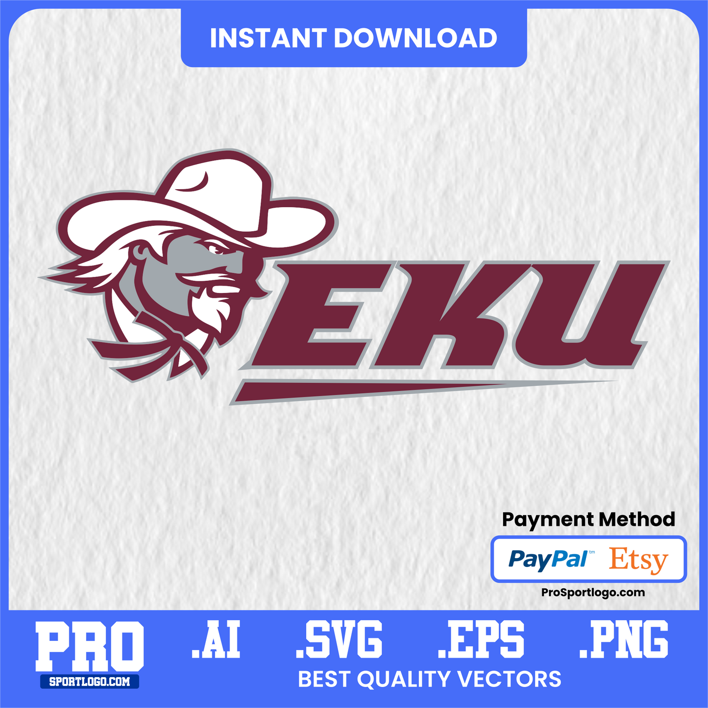 Eastern Kentucky Colonels Printable Wall Art – Game Day Ready Decor