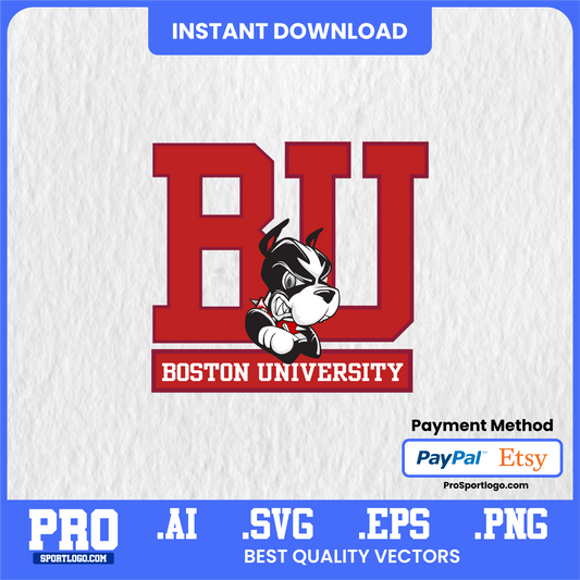 Boston University Emblem, High-Resolution Digital Design, PDF, AI, PNG