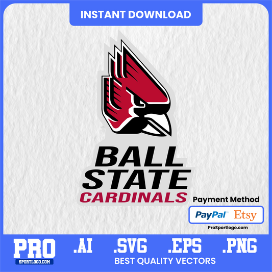 Ball State University Emblem, Digital Download, PDF, AI, PNG