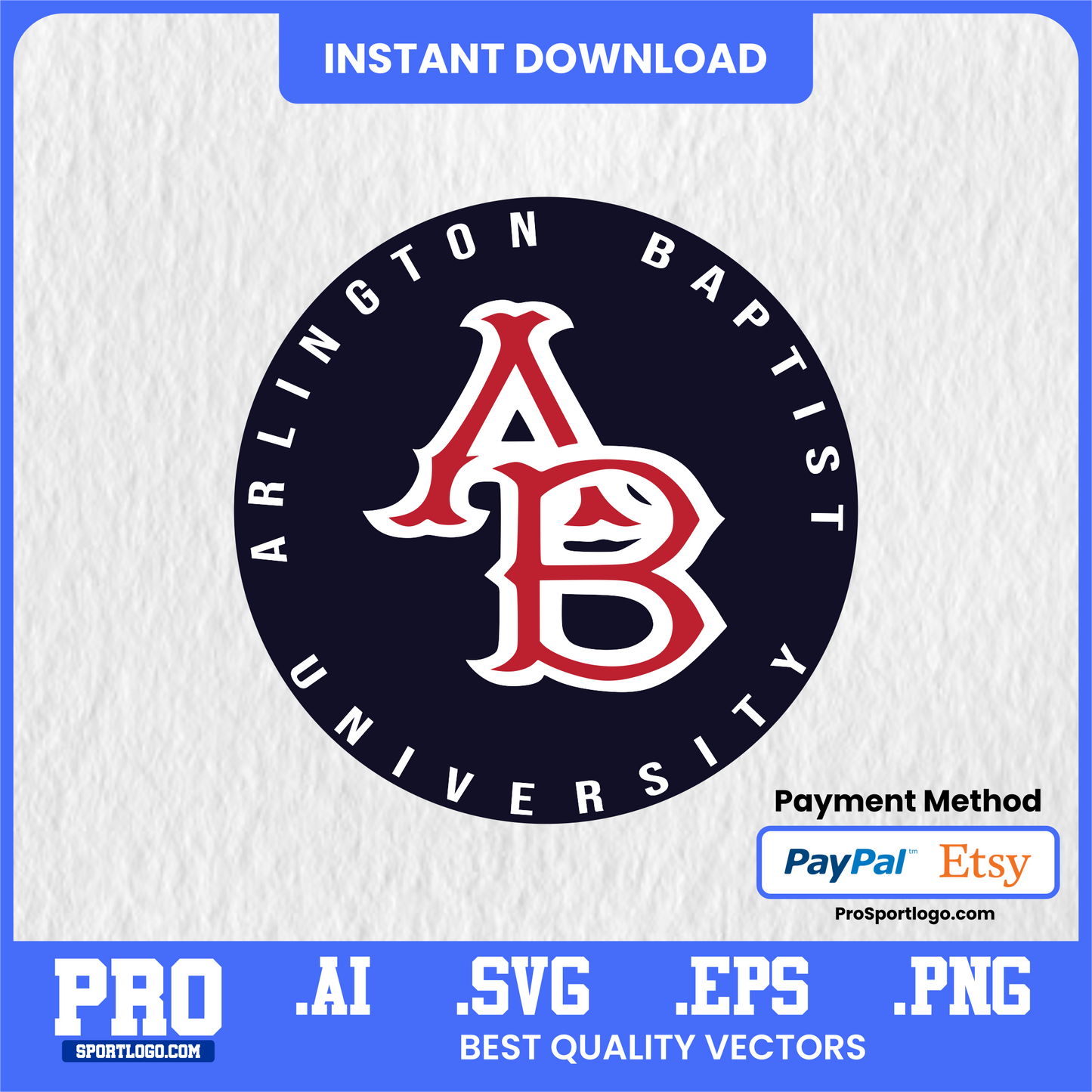 Arlington Baptist Patriots Team Emblem, Digital Download, PDF, AI, PNG