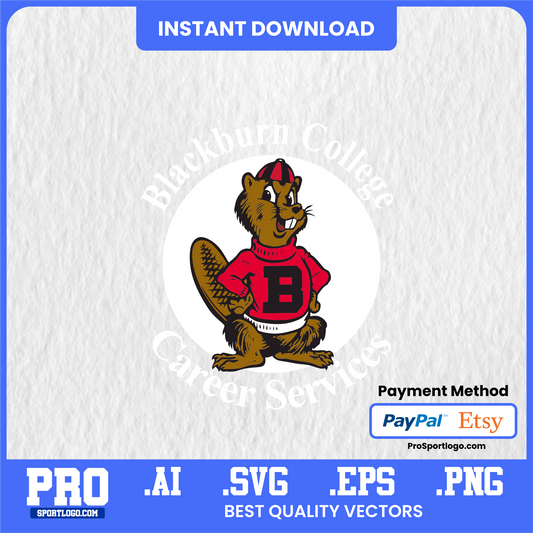 Blackburn College Emblem, High-Resolution Digital Design, PDF, AI, PNG