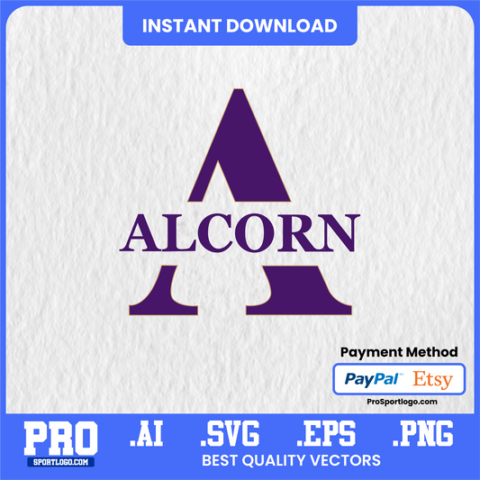 Alcorn State Braves Team Emblem, Digital Download, PDF, AI, PNG