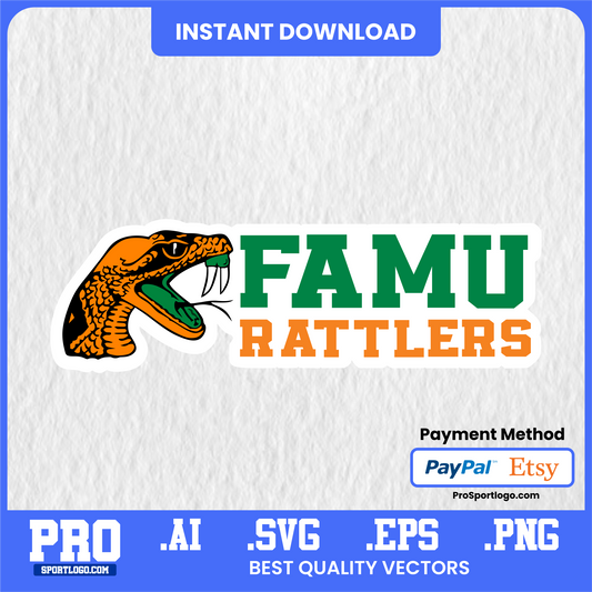 Florida A&M Rattlers Digital Sticker Pack – FAMU Mascot Clipart (PNG Bundle)