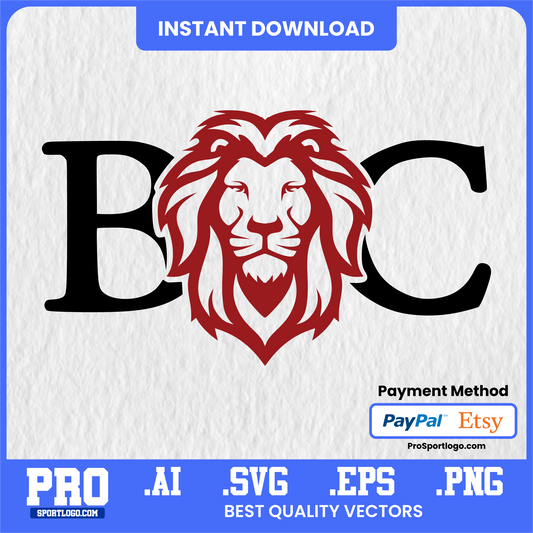 Bryan Lions Mascot Art, Editable Graphic, PDF, AI, PNG