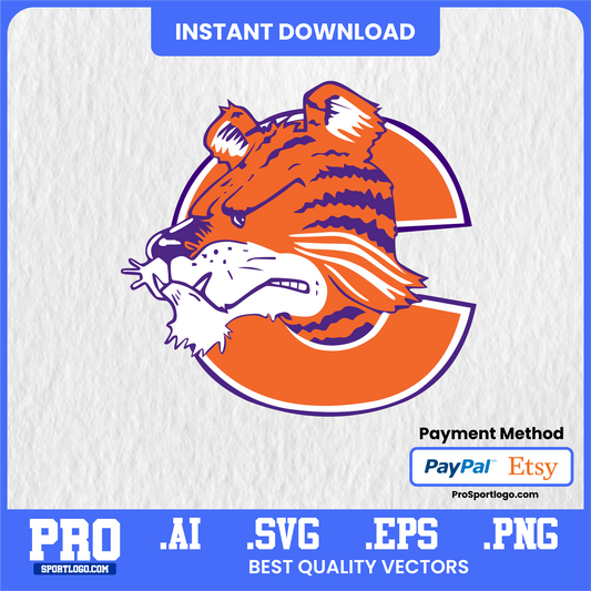 Clemson Tigers Digital Stickers – Transparent PNG Files for Planners & Devices