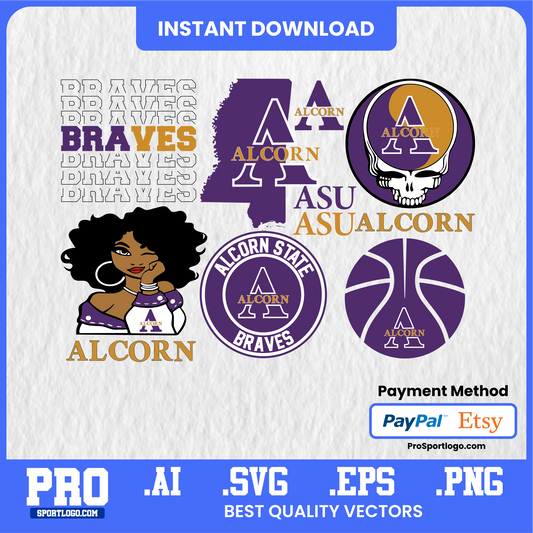 Alcorn State Braves Sports Poster, High-Resolution, PDF, AI, PNG
