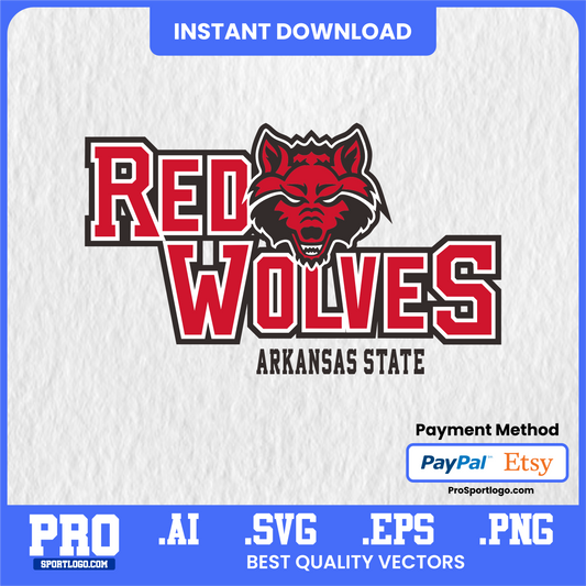 Arkansas State Red Wolves Sports Poster, High-Resolution, PDF, AI, PNG