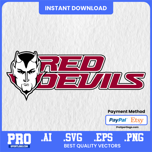 Eureka Red Devils Sublimation Graphic – Digital Apparel Design for Merch